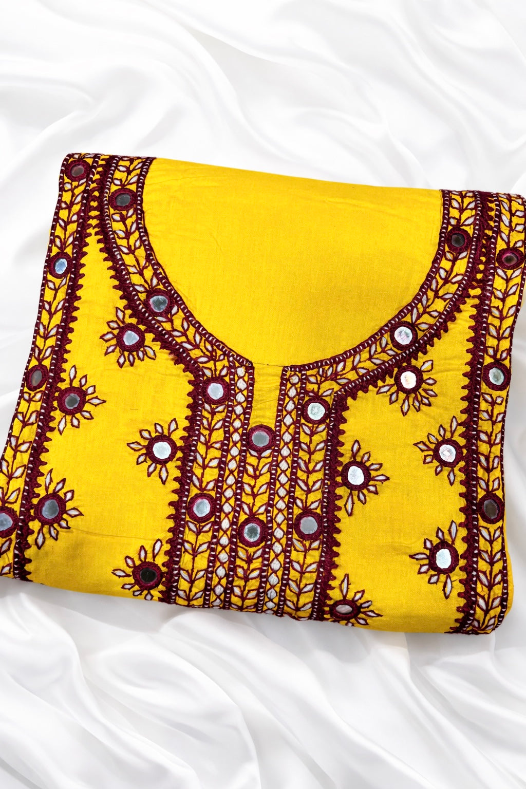 Balochi Handmade Original Mirror Work Fancy Unstitch 3pc Dress 👗