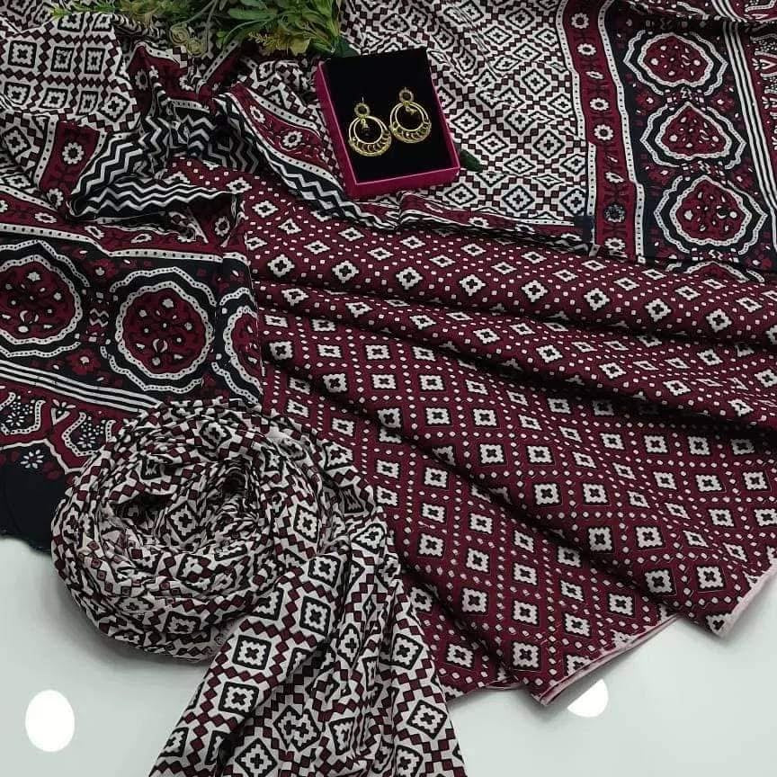 Ajrak Block Print Cotton Dresses