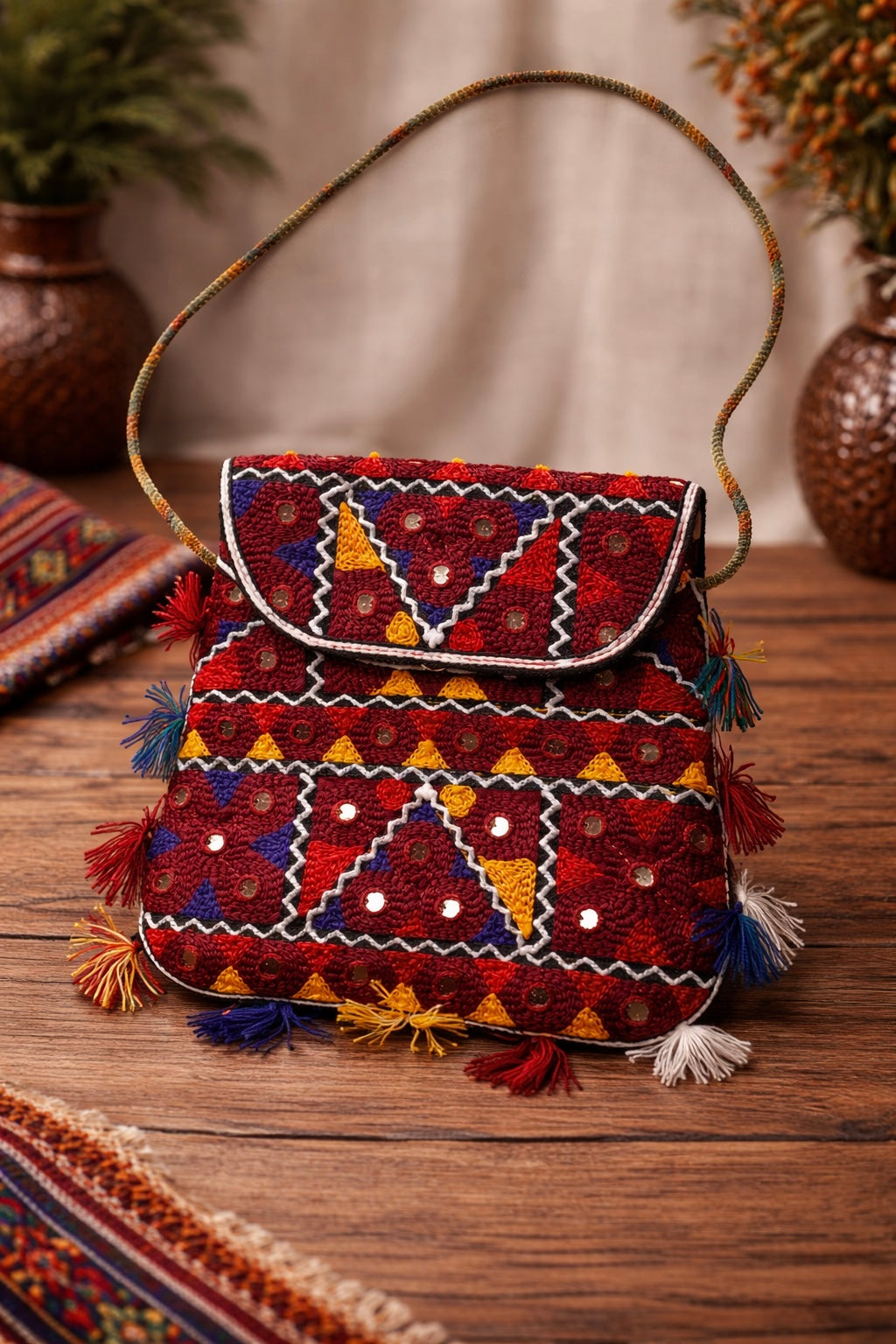 Embroidered Colorful Baby Wallet – Mini Crossbody Bag