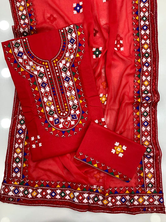 Traditional Sindhi Ari Work 3-Piece Dress 👗