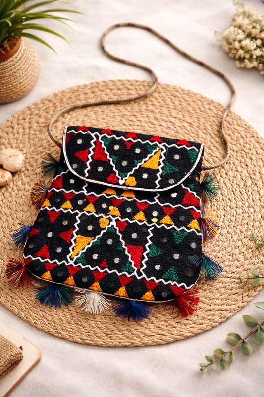Embroidered Colorful Baby Wallet – Mini Crossbody Bag