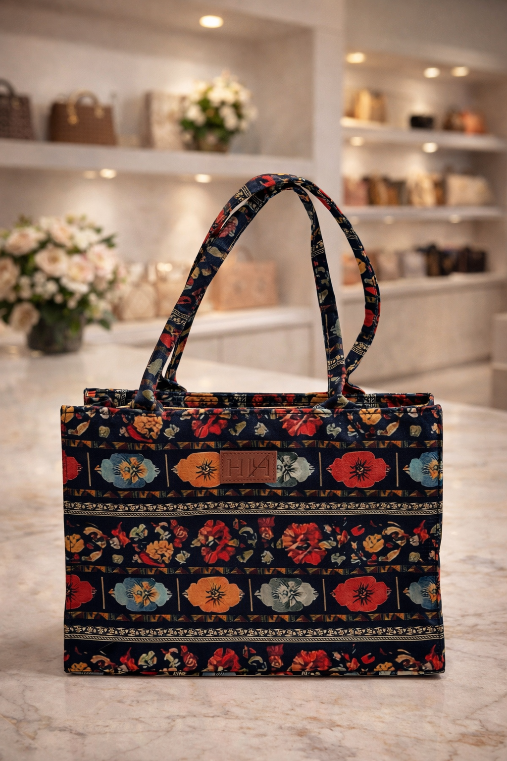 Floral Canvas Tote Bag for Women – Stylish Printed Everyday Shoulder Bag