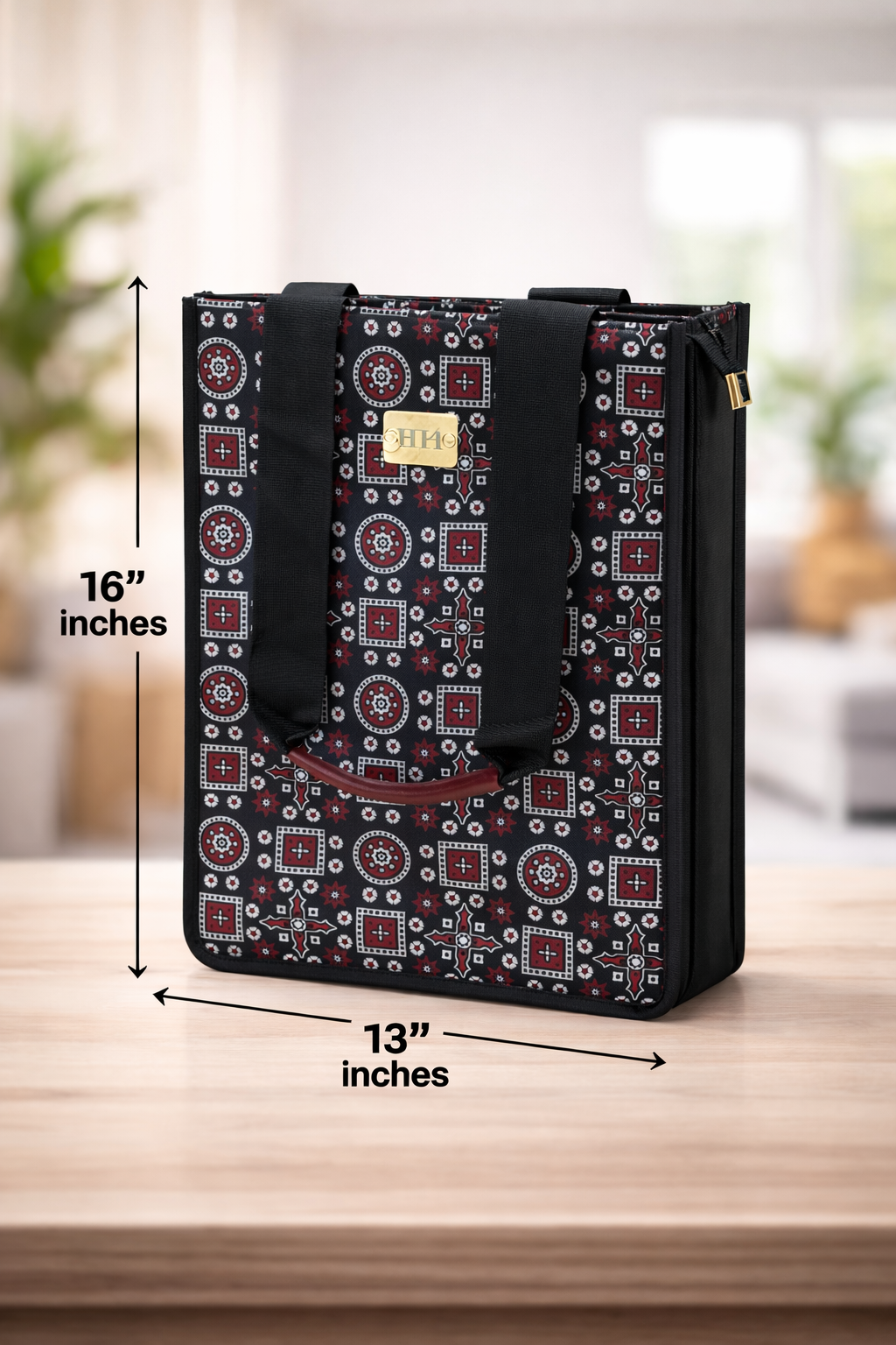Ajrak Laptop Bag – Premium Canvas Tote | Traditional Design, Durable & Stylish