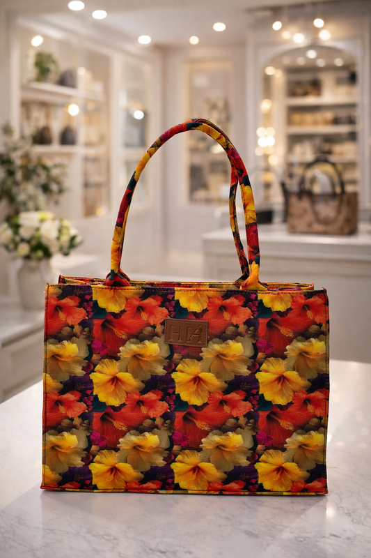 Floral Canvas Tote Bag for Women – Stylish Printed Everyday Shoulder Bag