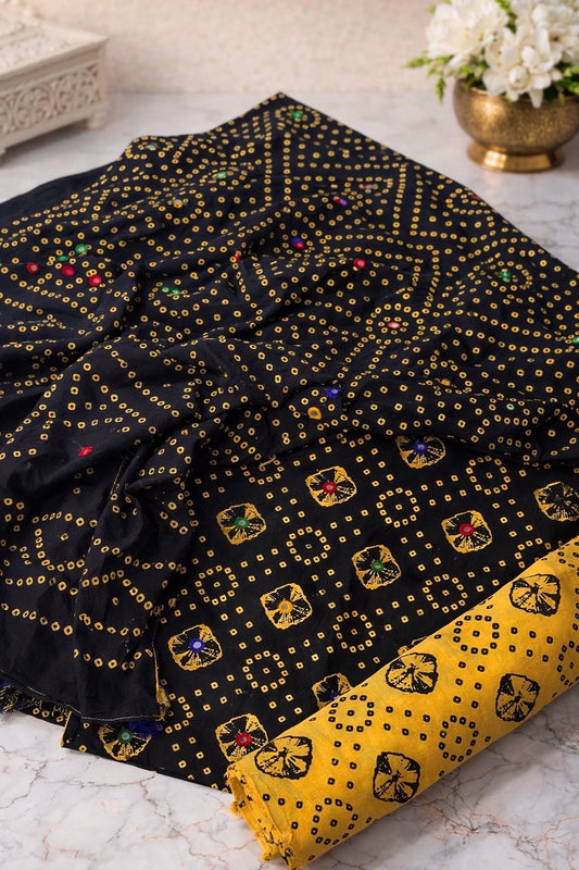 Chunri Print Multi Sitara Block Print Cotton - 3PC Unstitched Traditional Dress 👗