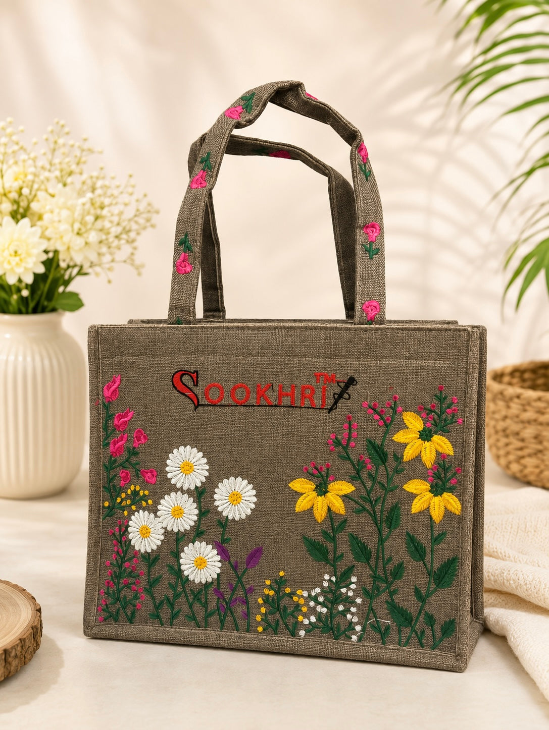 Original Sookhri Jute Fabric Handbags 👜 (Large Size)
