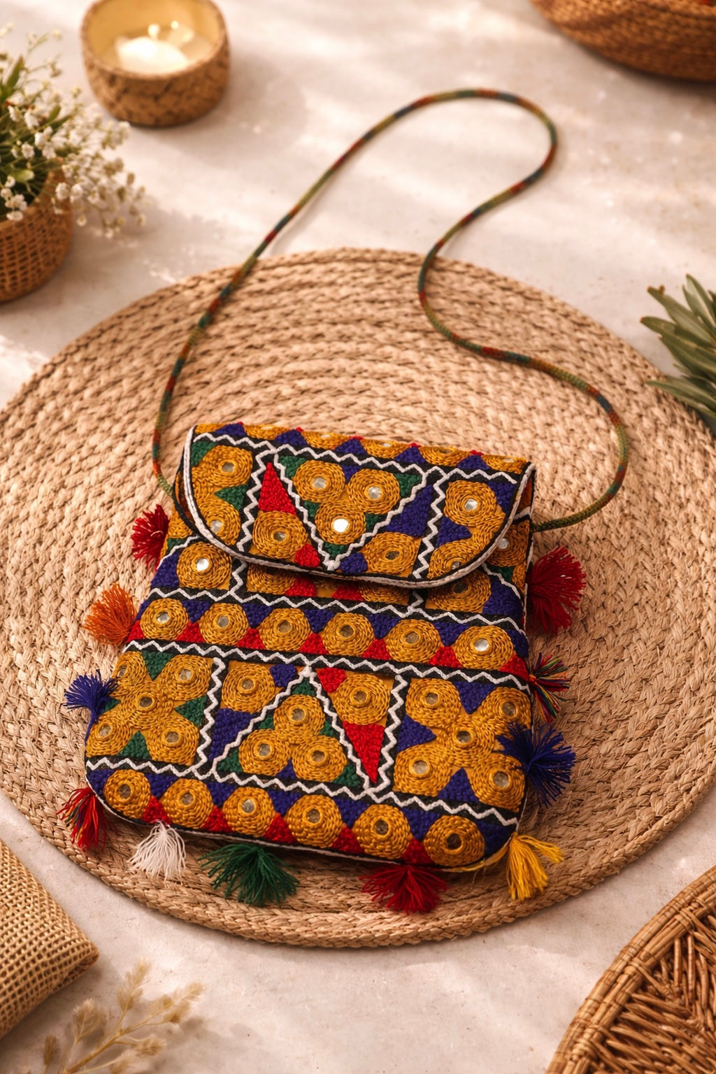 Embroidered Colorful Baby Wallet – Mini Crossbody Bag
