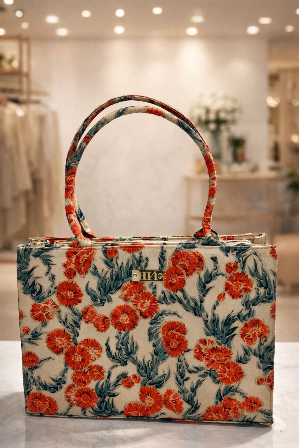 Floral Canvas Tote Bag for Women – Stylish Printed Everyday Shoulder Bag