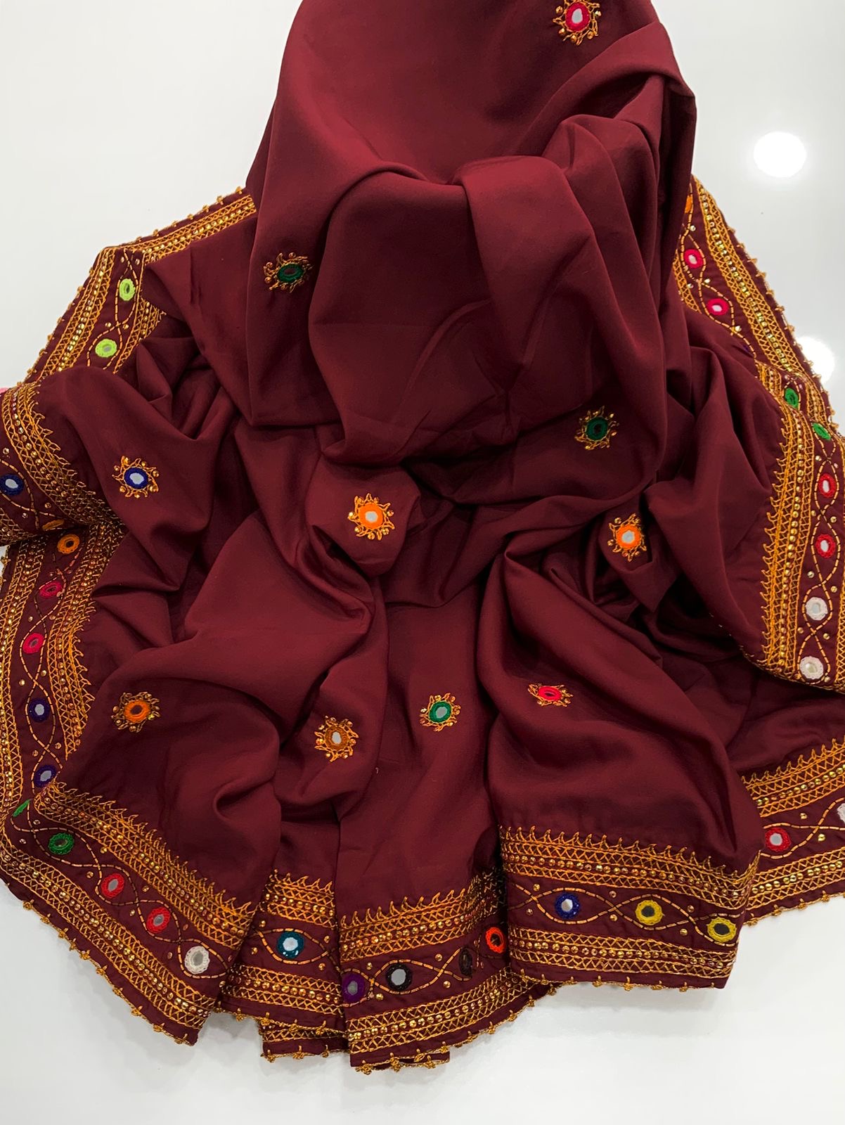 Mukka Mirror Work Original Handmade Chadder