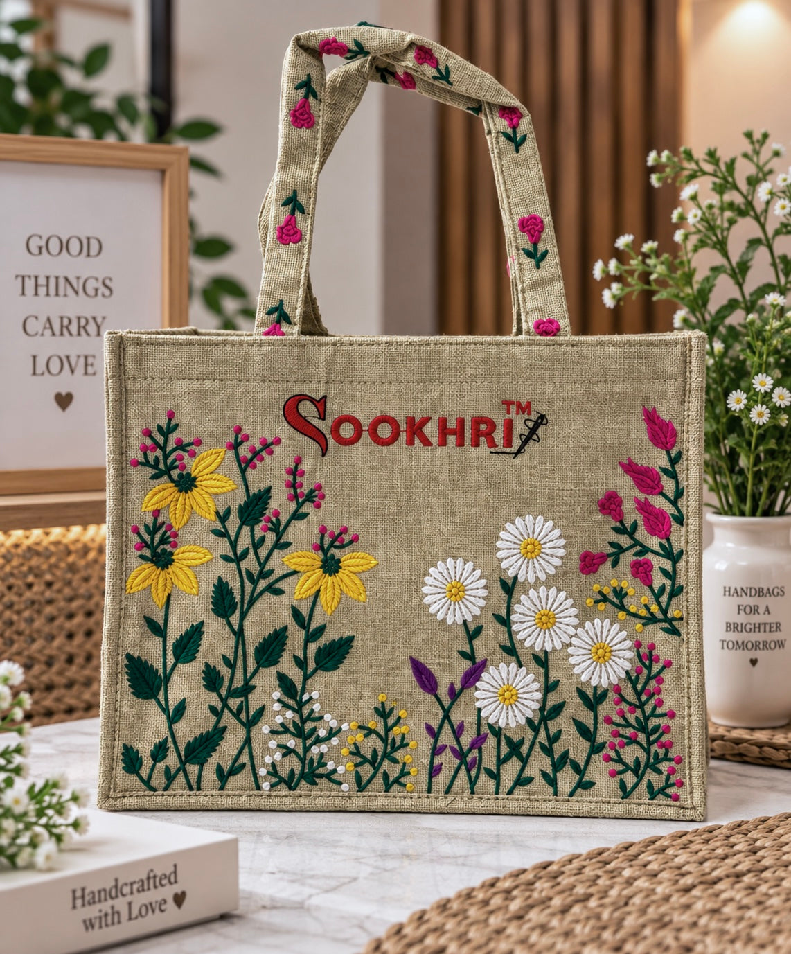 Original Sookhri Jute Fabric Handbags 👜 (Large Size)