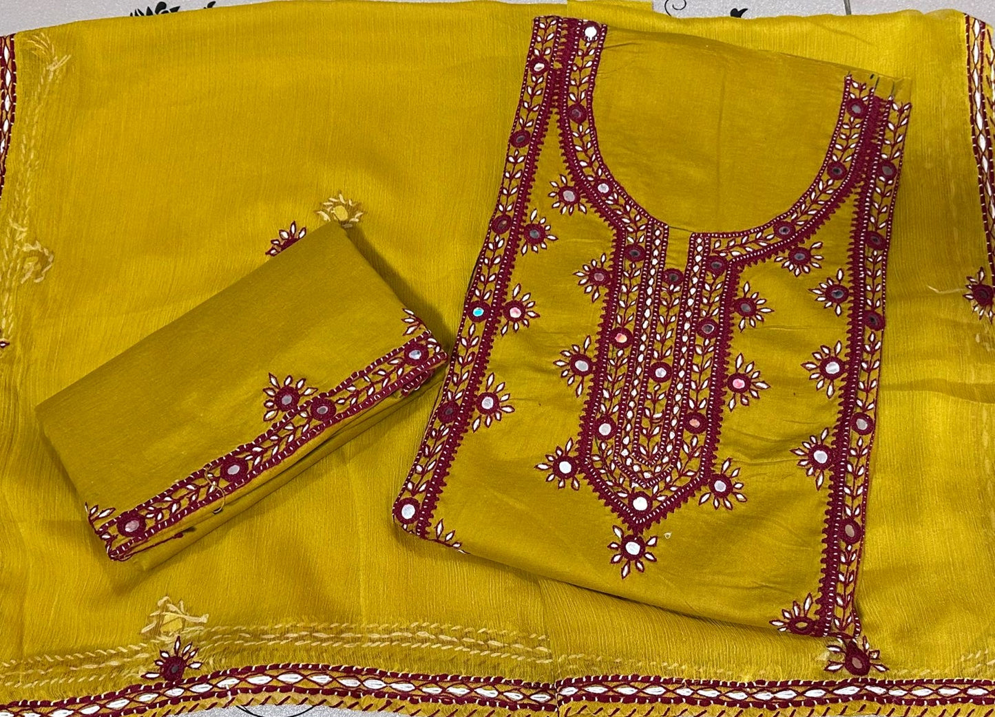 Balochi Handmade Original Mirror Work Fancy 3pc Dress 👗