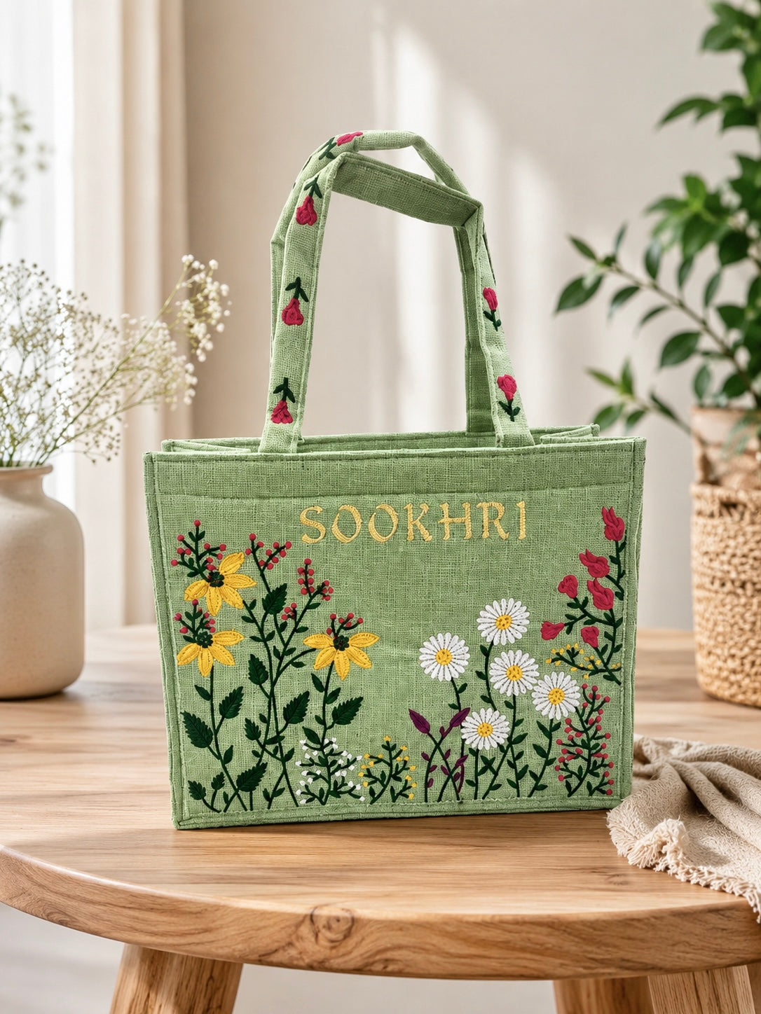 Original Sookhri Jute Fabric Handbags (Large Size)