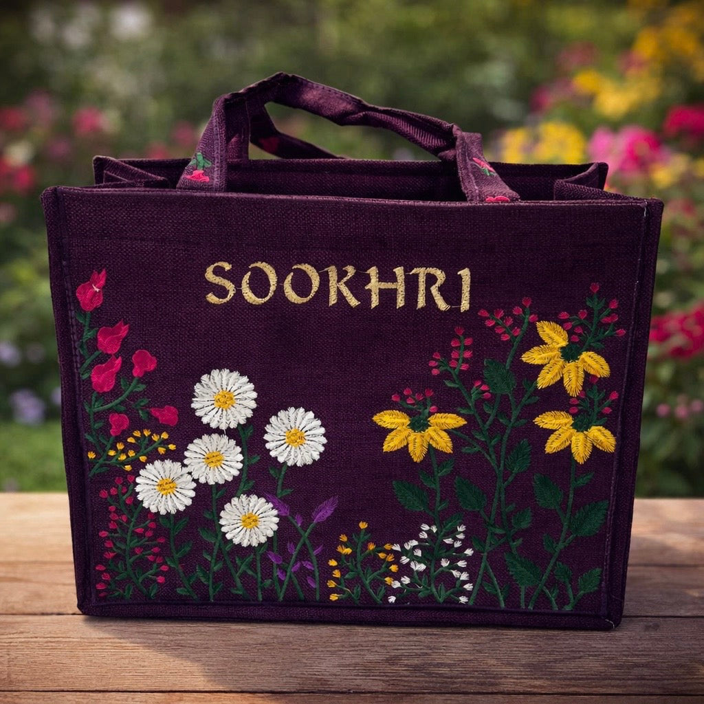 Original Sookhri Jute Fabric Handbags (Large Size)