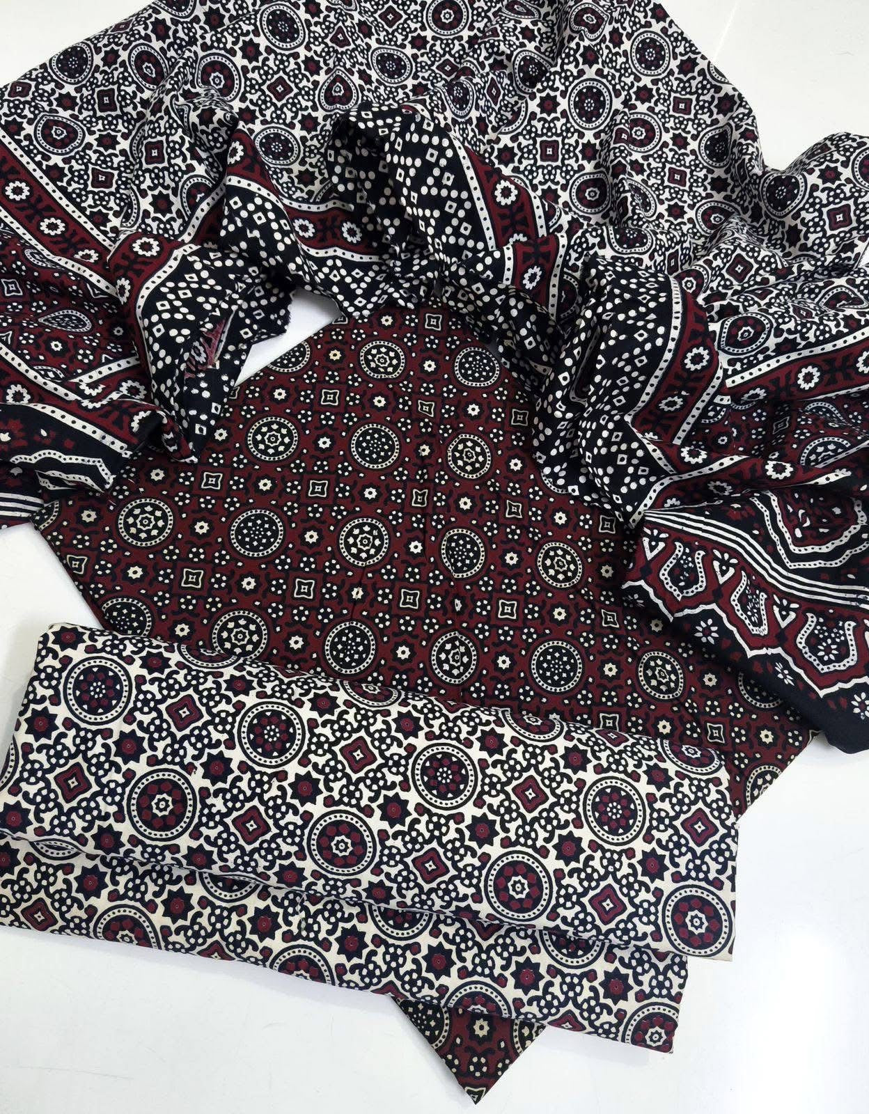Ajrak Block Print Cotton Dresses