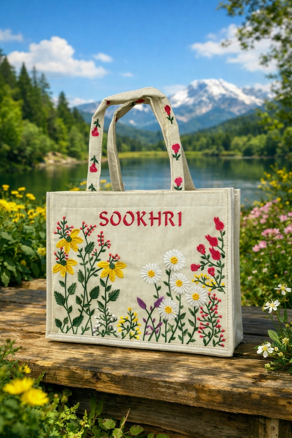 Original Sookhri Jute Fabric Handbags (Large Size)