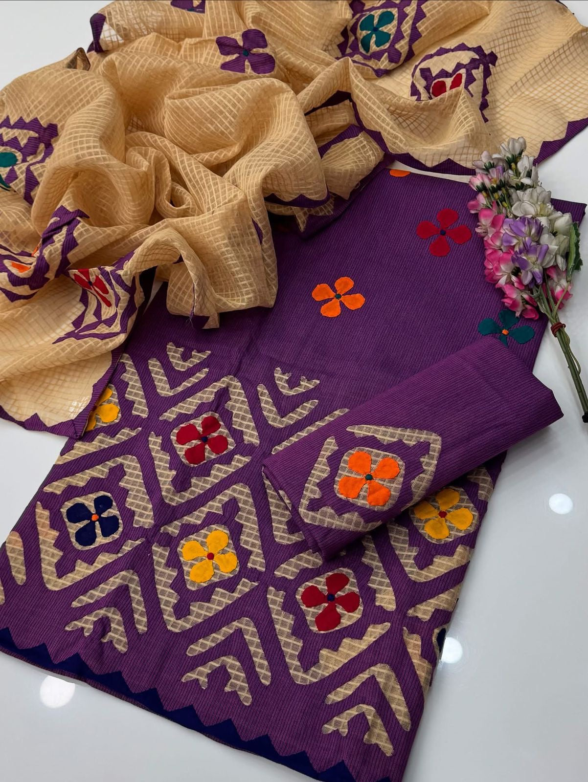 Khaadi Khaddar Applic Handmade 3pc Dress 👗