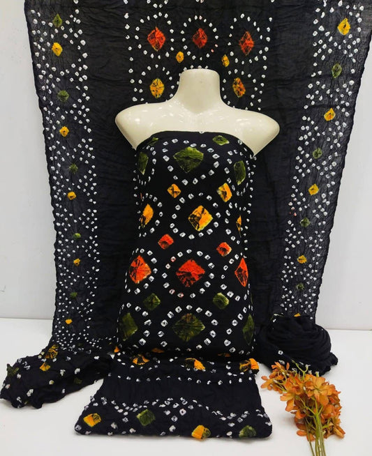 Rajastani Arabic Lawn Chunri Dress – Unstitched Dress 👗