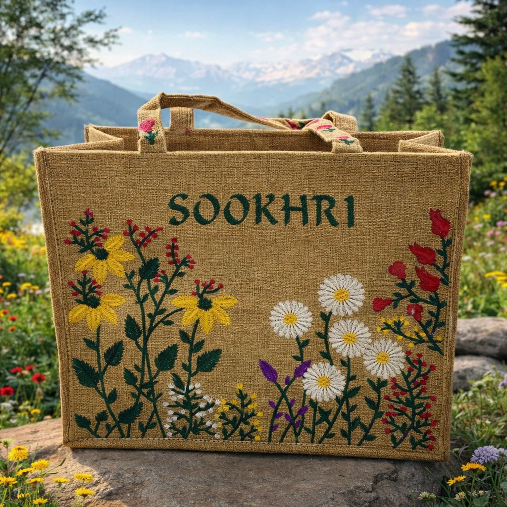 Original Sookhri Jute Fabric Handbags (Large Size)