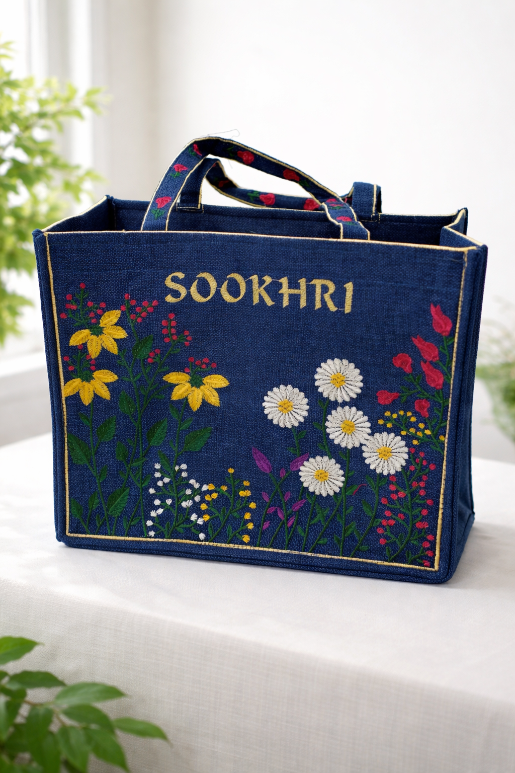 Original Sookhri Jute Fabric Handbags (Large Size)