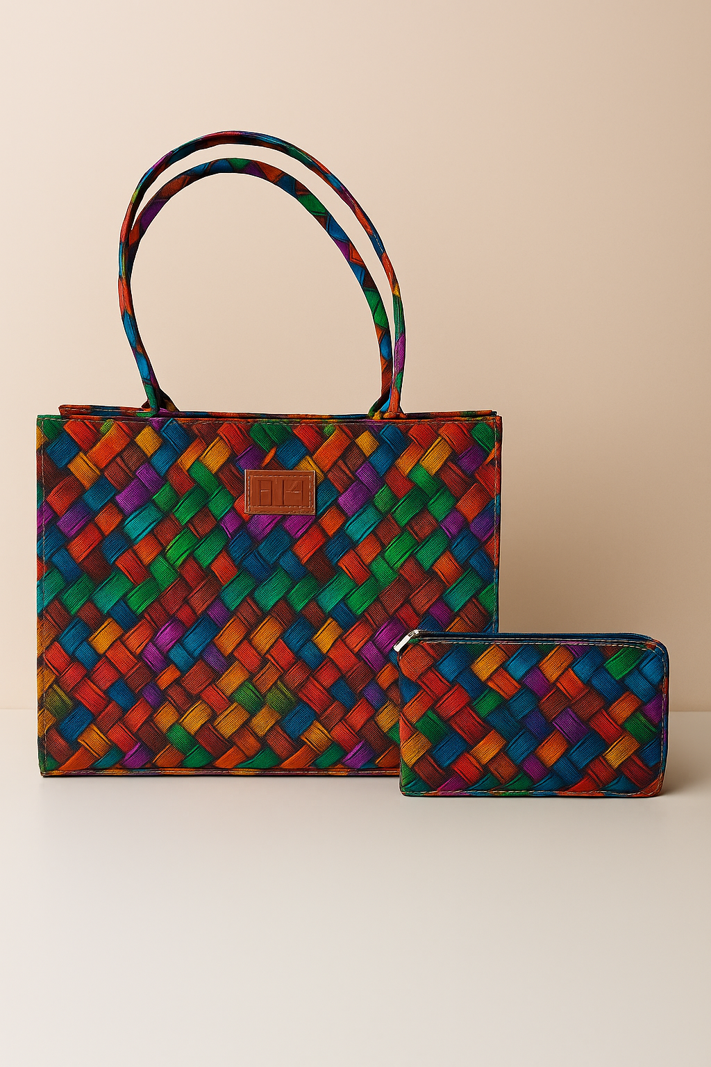 Floral Canvas Tote Bag with Matching Clutch – Premium Everyday Carry