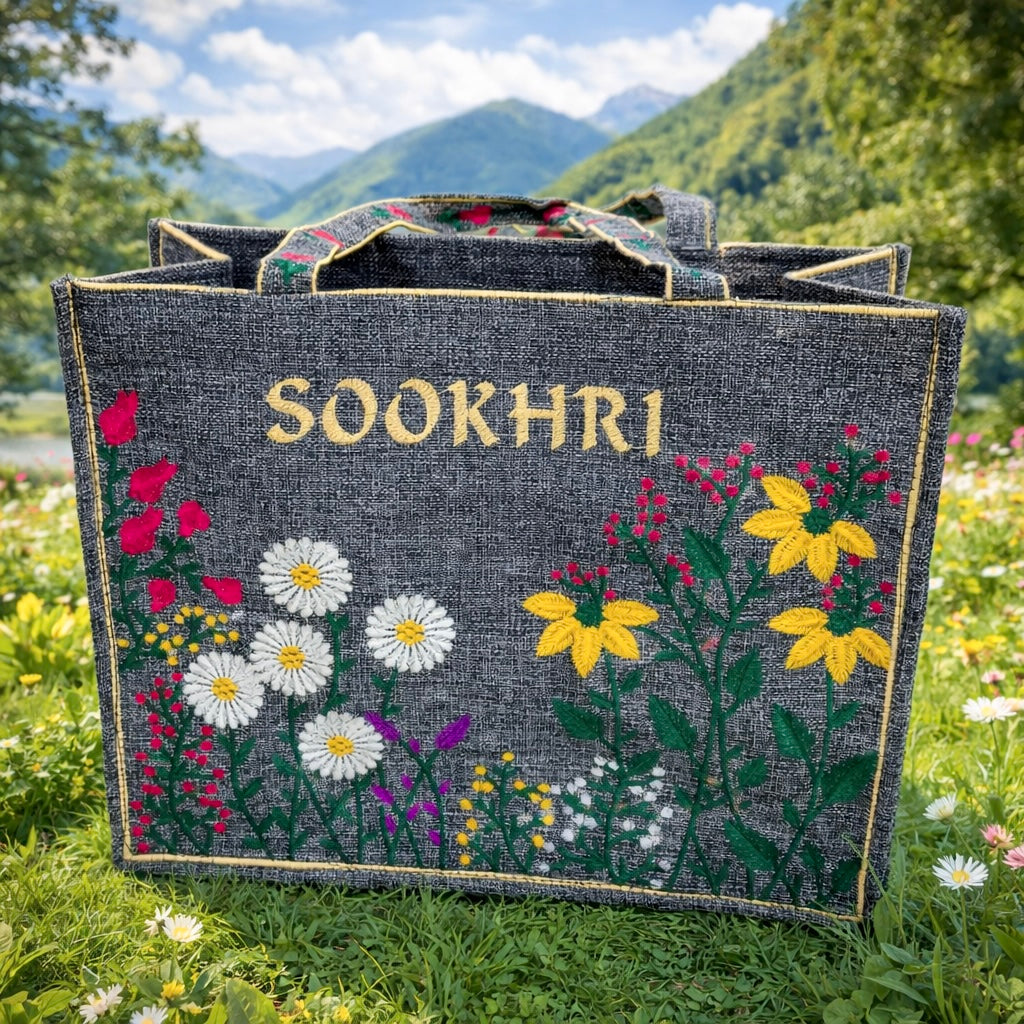 Original Sookhri Jute Fabric Handbags (Large Size)