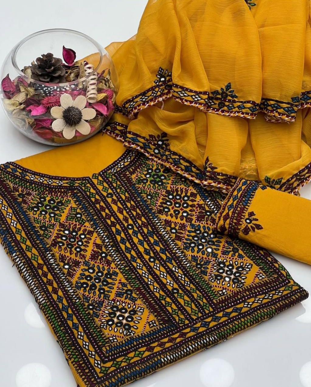 Balochi Pure Handmade 3pc Unstitch Dress 👗