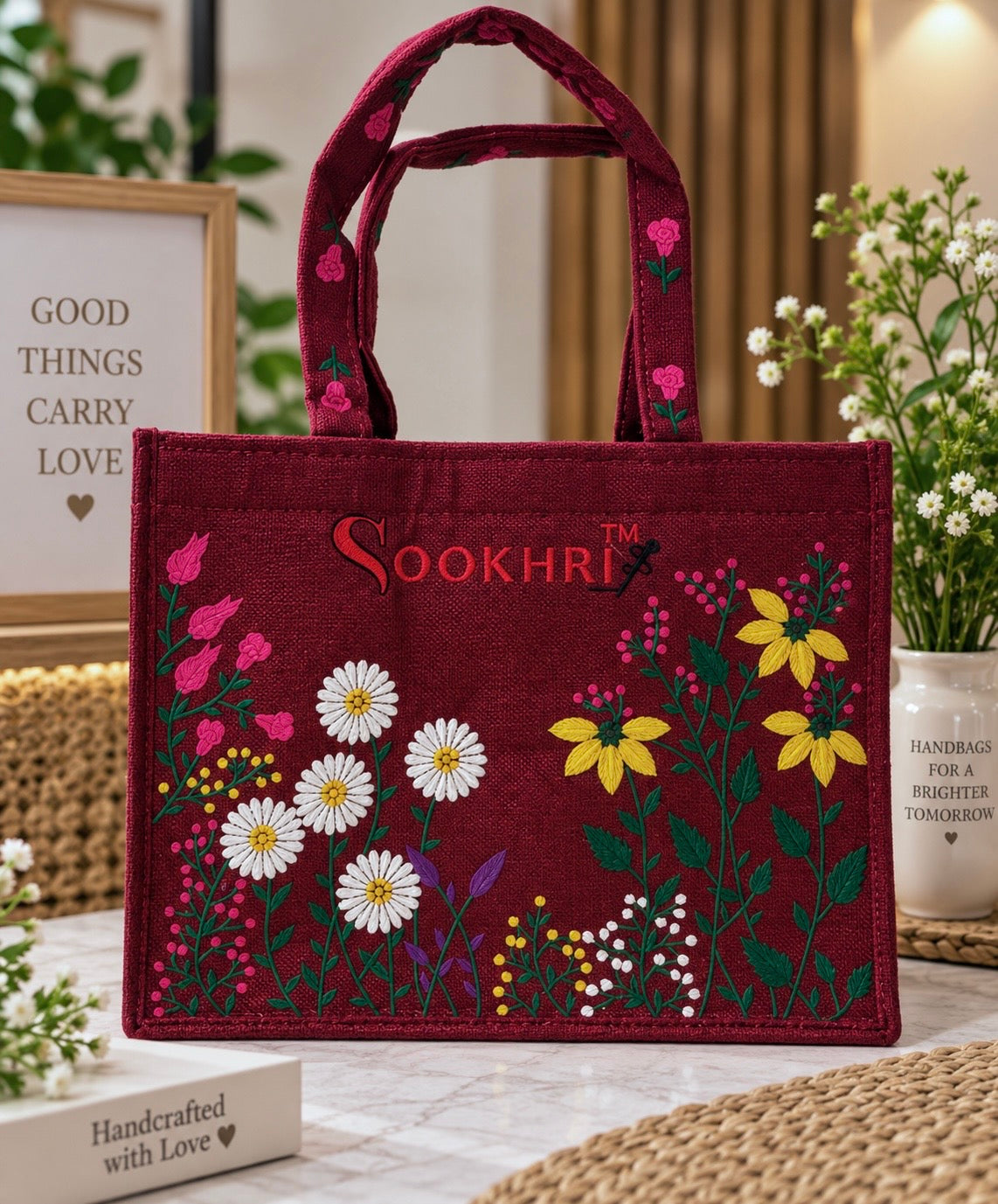 Original Sookhri Jute Fabric Handbags 👜 (Large Size)