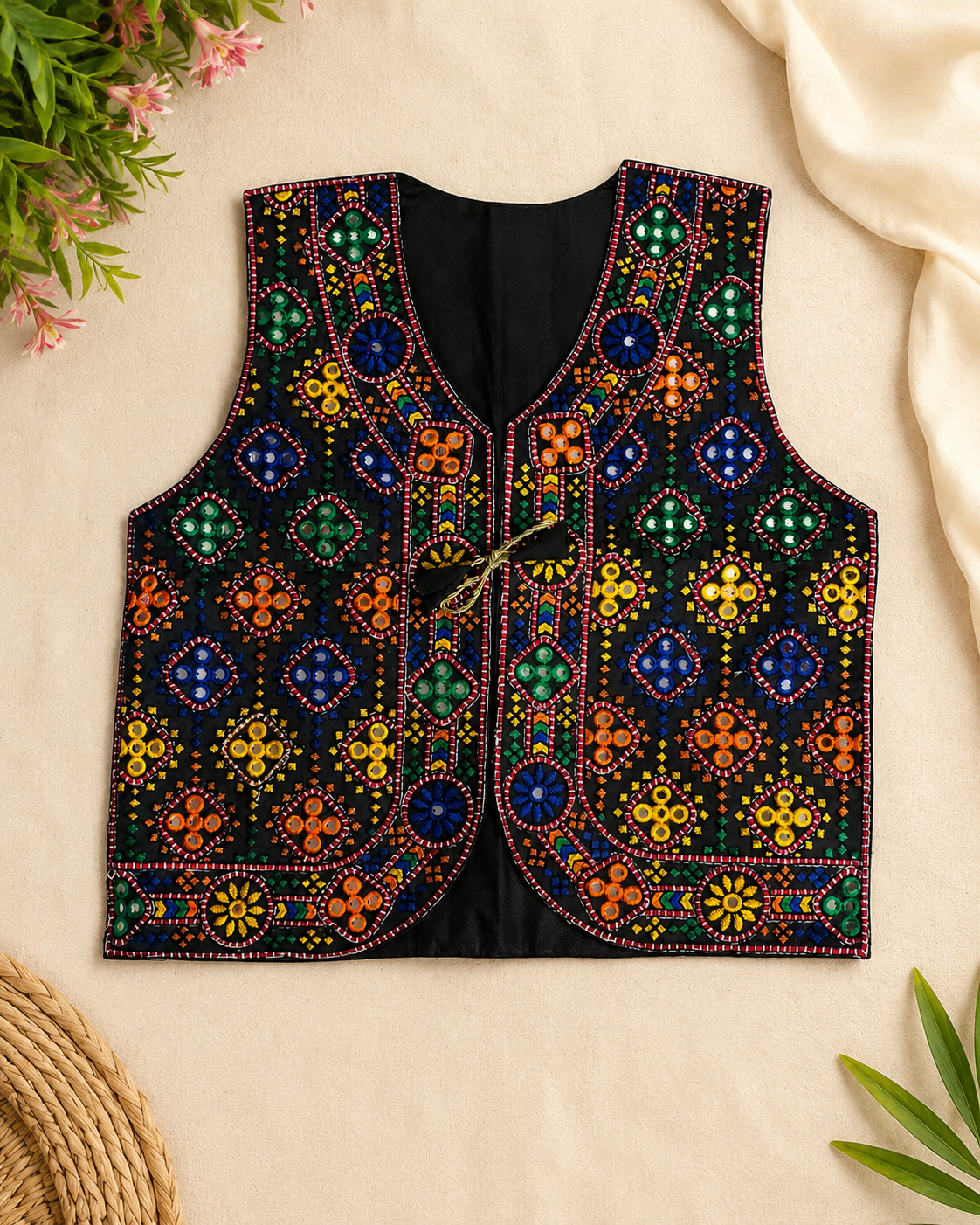 Thick Thread Sitara Embroidered Koti – Standard Size (Unisex)