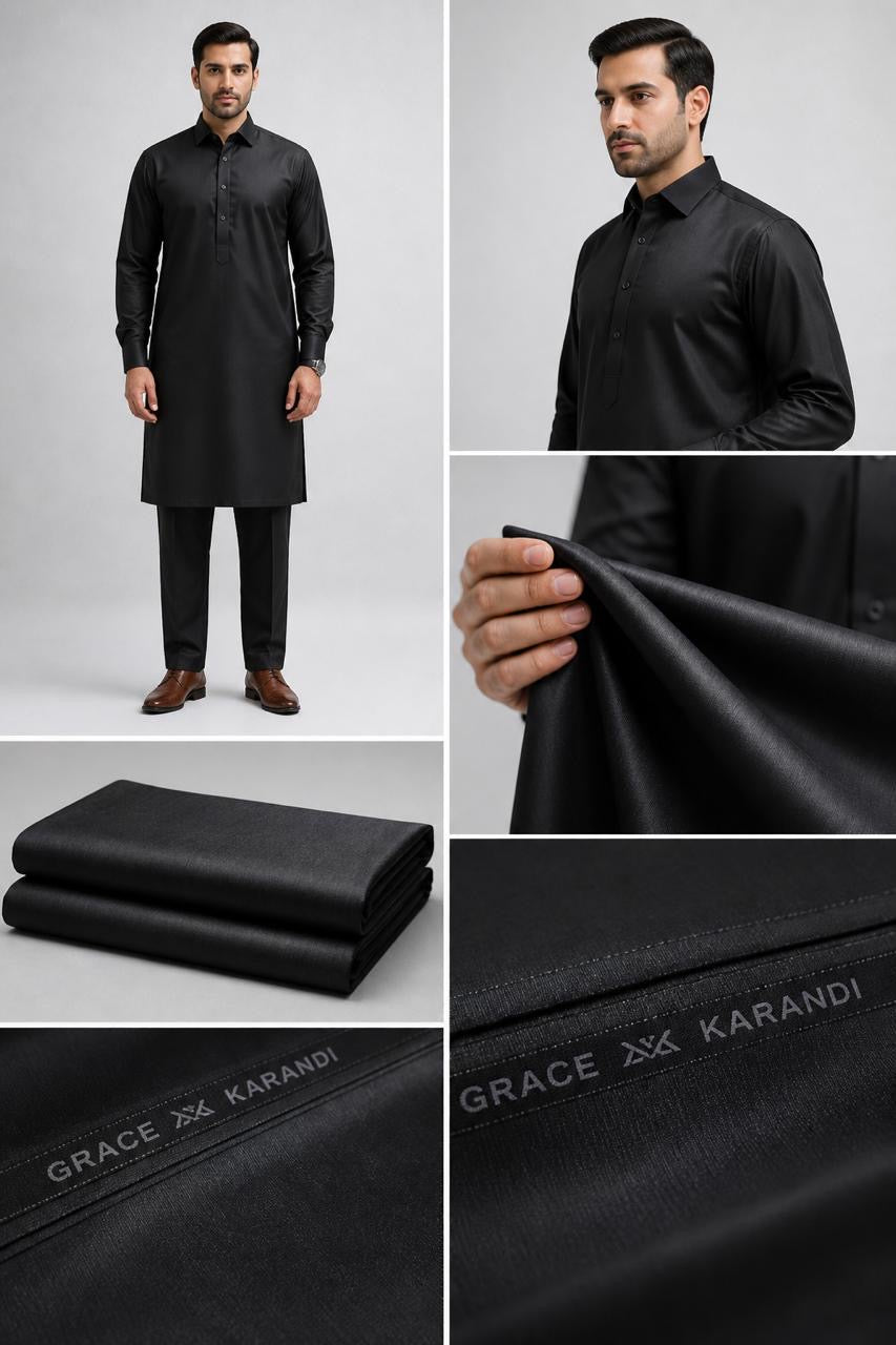Men's Grace Karandi Soft Fabric – 7 Meter Unstitched Suit - (Summer Wear)