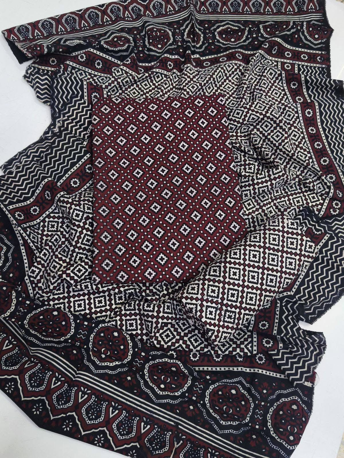 Ajrak Block Print Cotton Dresses