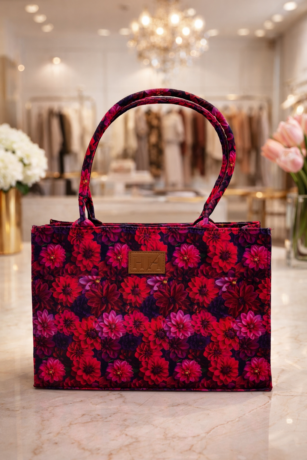 Floral Canvas Tote Bag for Women – Stylish Printed Everyday Shoulder Bag