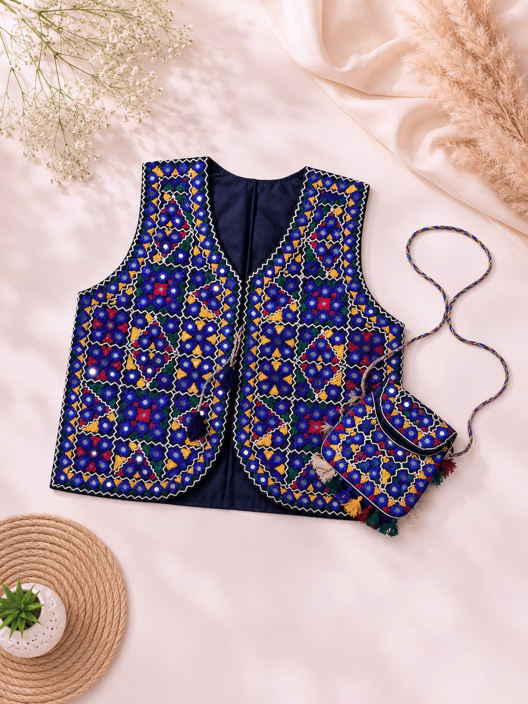 Traditional 9MM Sitara Embroidered Koti with Matching Baby Batwa – Ethnic Ladies Set
