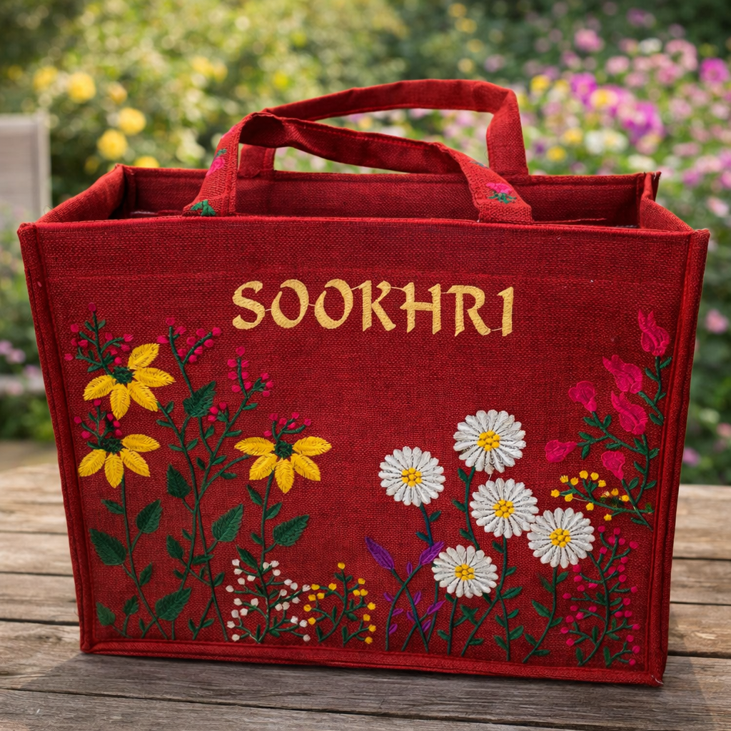 Original Sookhri Jute Fabric Handbags (Large Size)