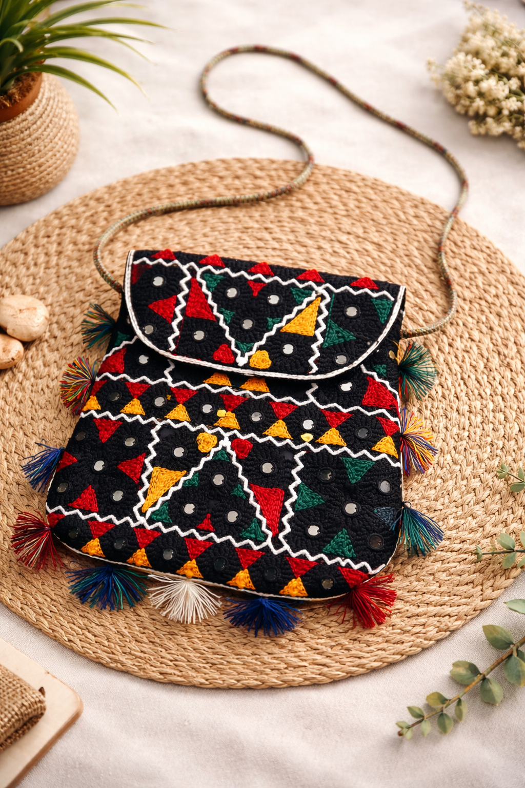 Embroidered Colorful Baby Wallet – Mini Crossbody Bag