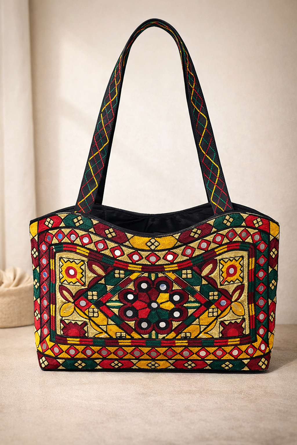 Traditional Multi Embroidered Shoulder Hand Bag 👜