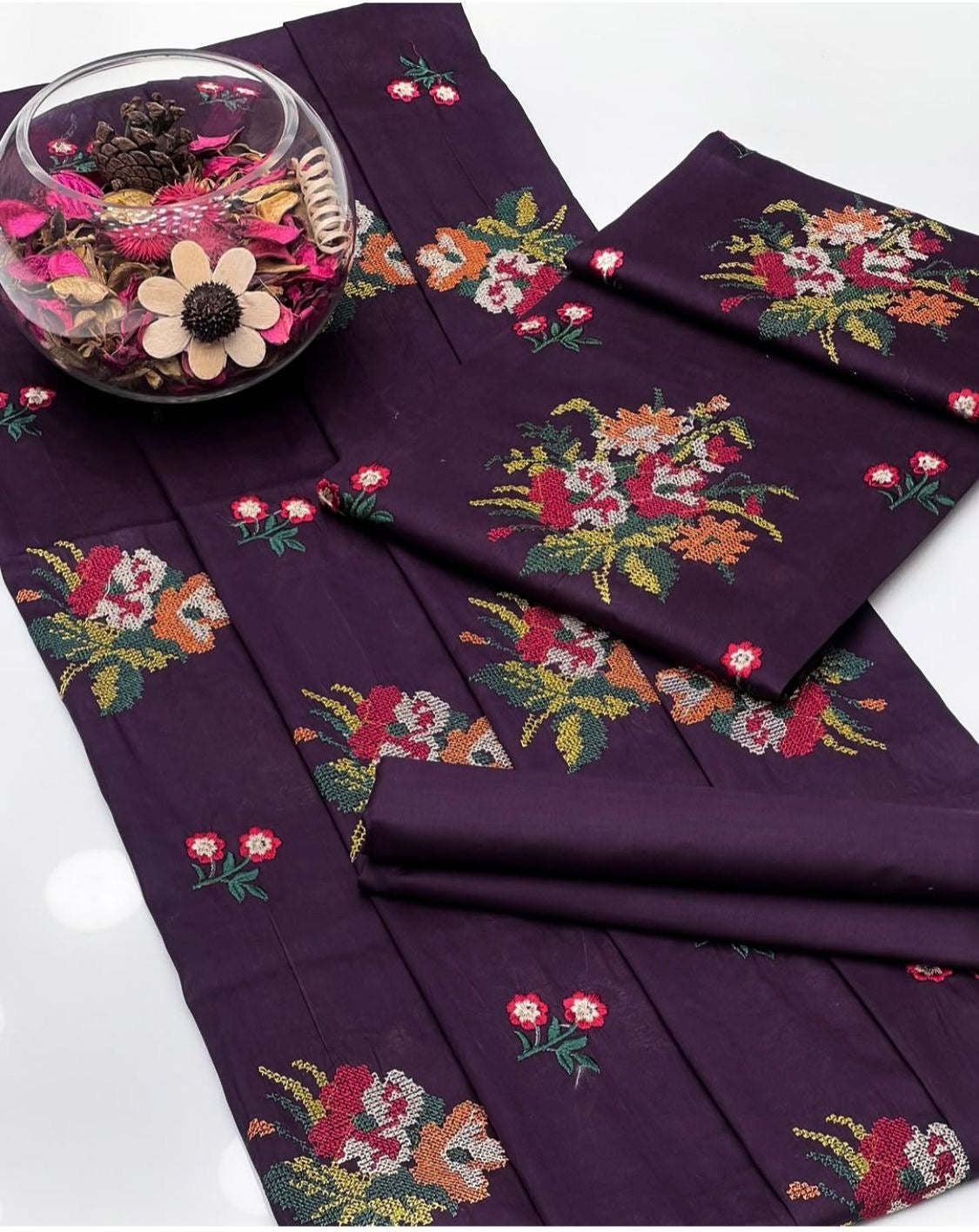 Cross Stitch Flower Embroidered Bunches 3pc Dress