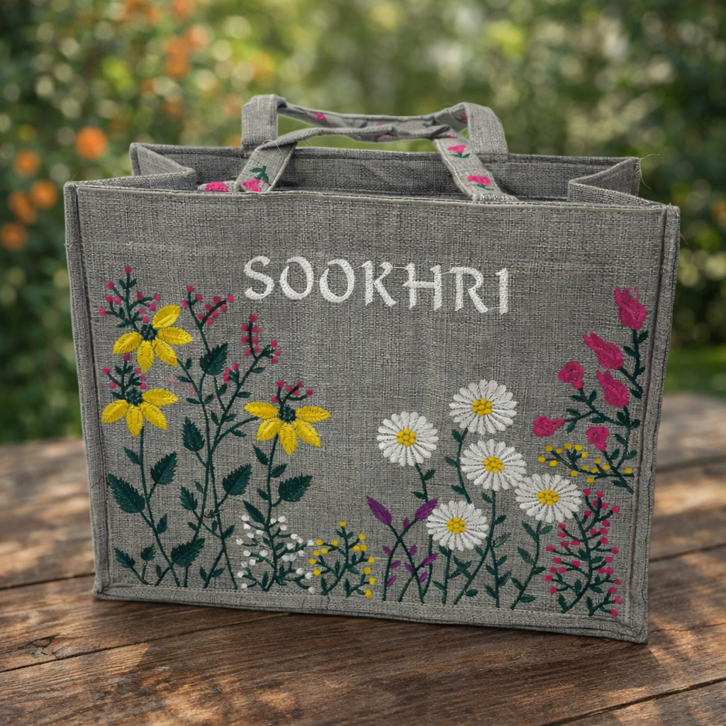 Original Sookhri Jute Fabric Handbags (Large Size)