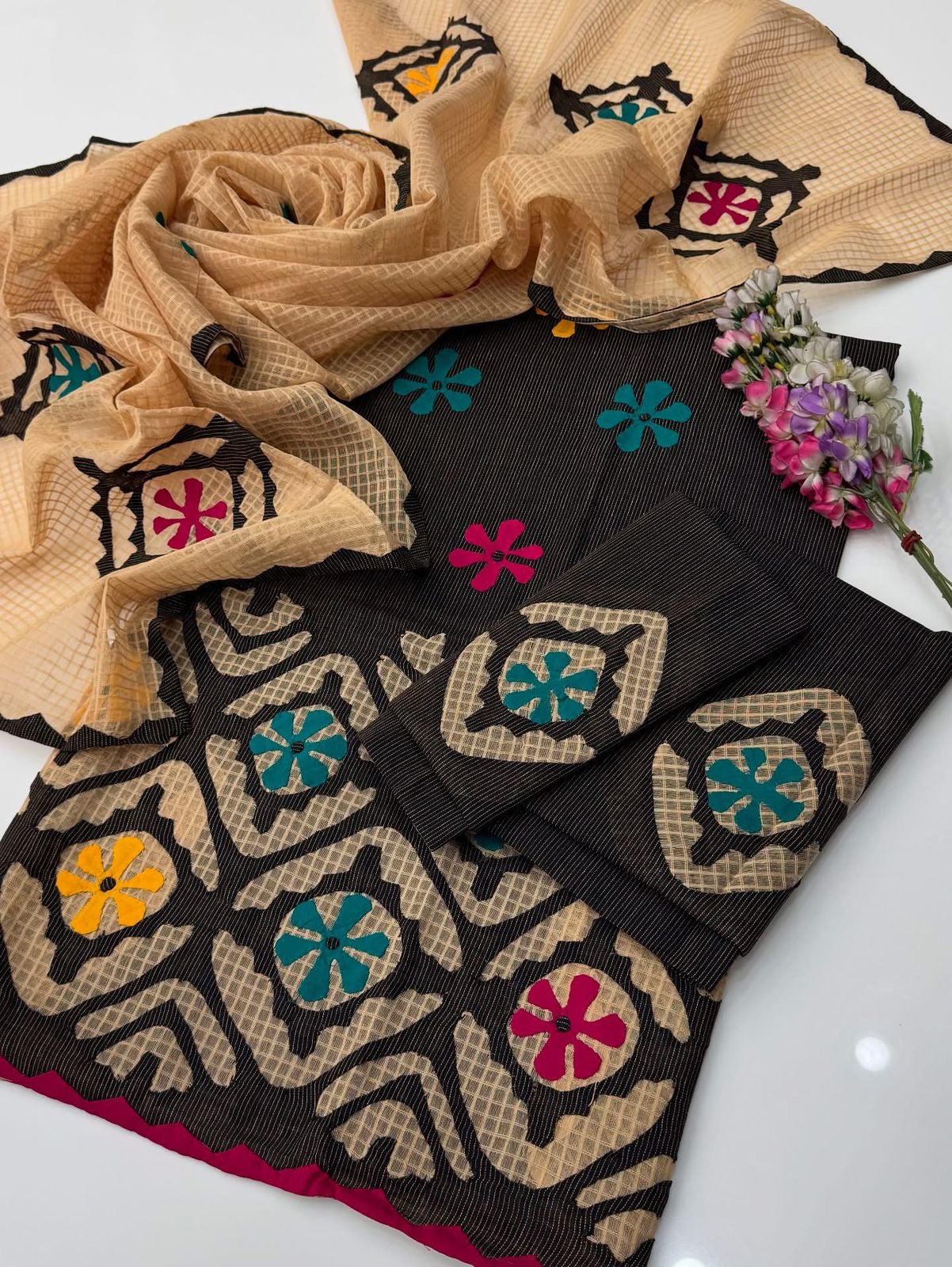Khaadi Khaddar Applic Handmade 3pc Dress 👗