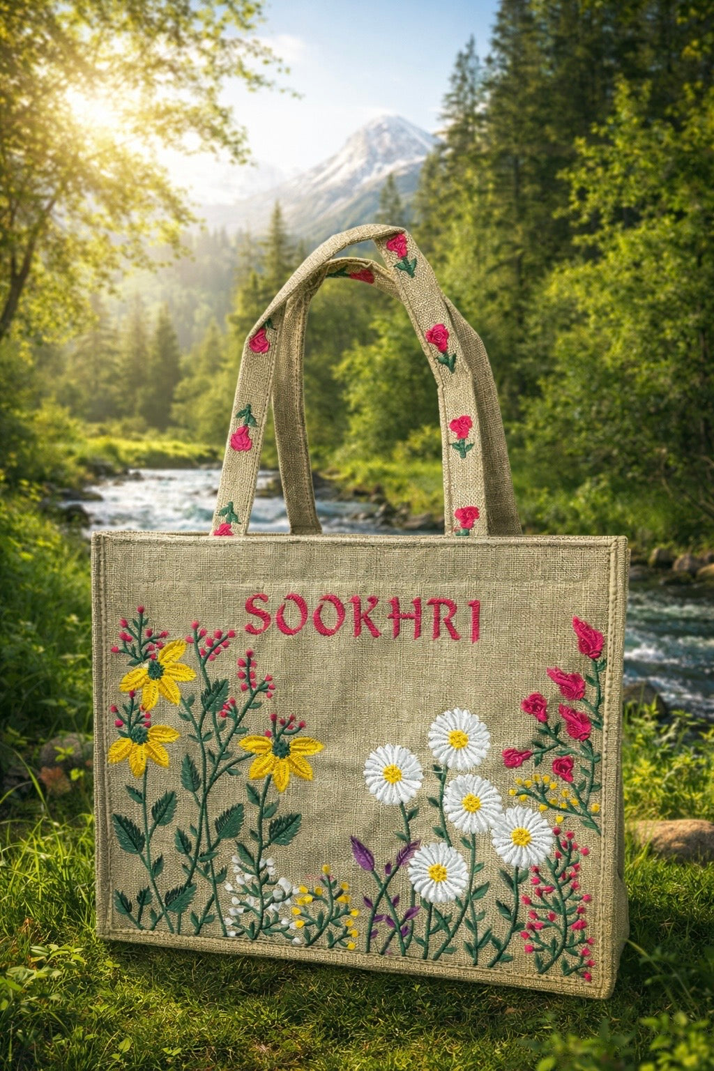 Original Sookhri Jute Fabric Handbags (Large Size)