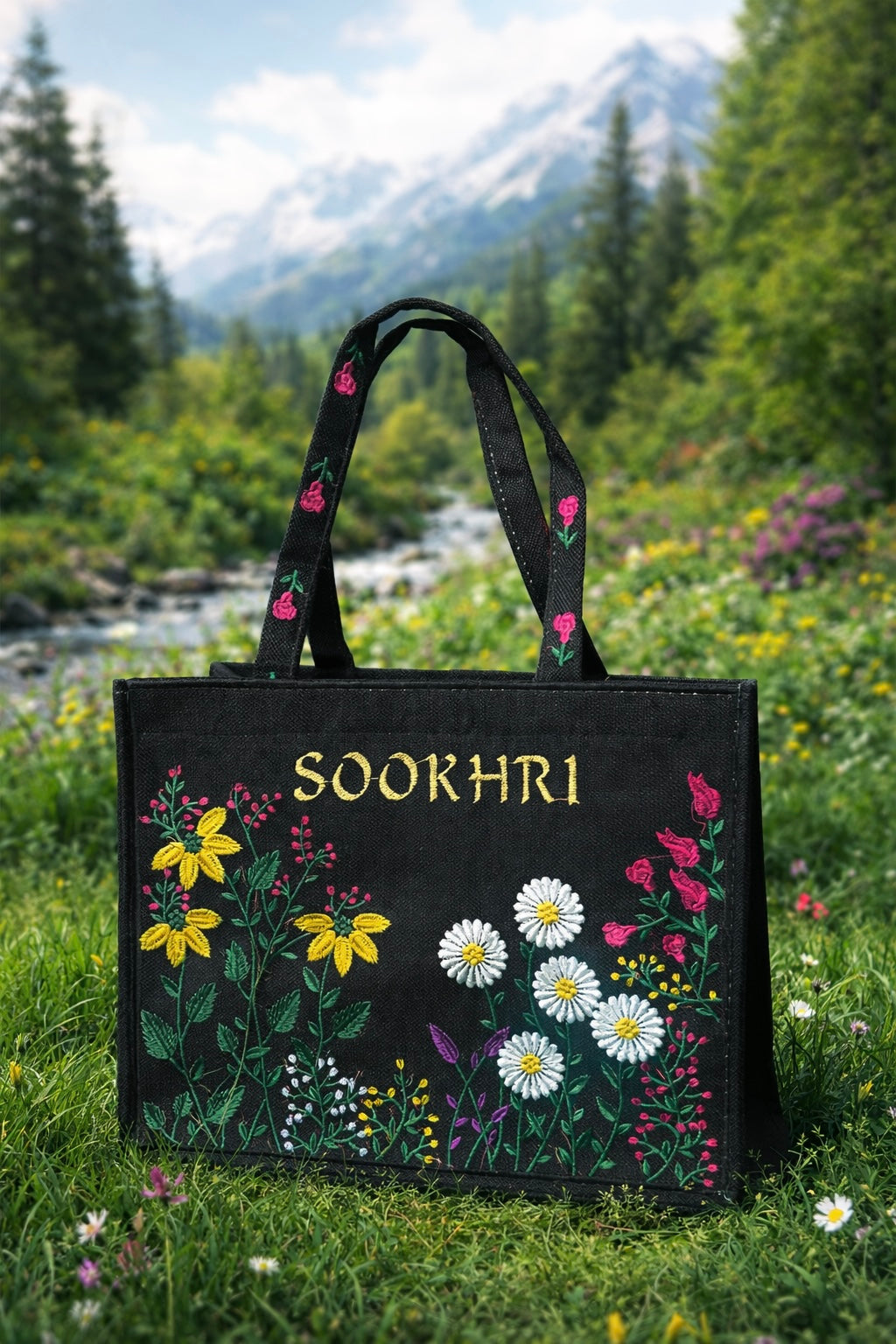 Original Sookhri Jute Fabric Handbags (Large Size)