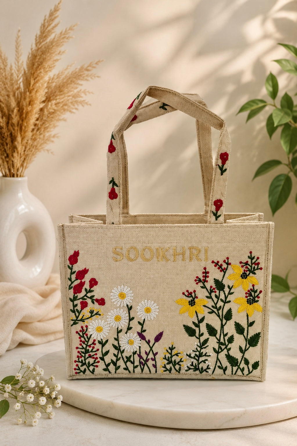 Original Sookhri Jute Fabric Handbags (Large Size)