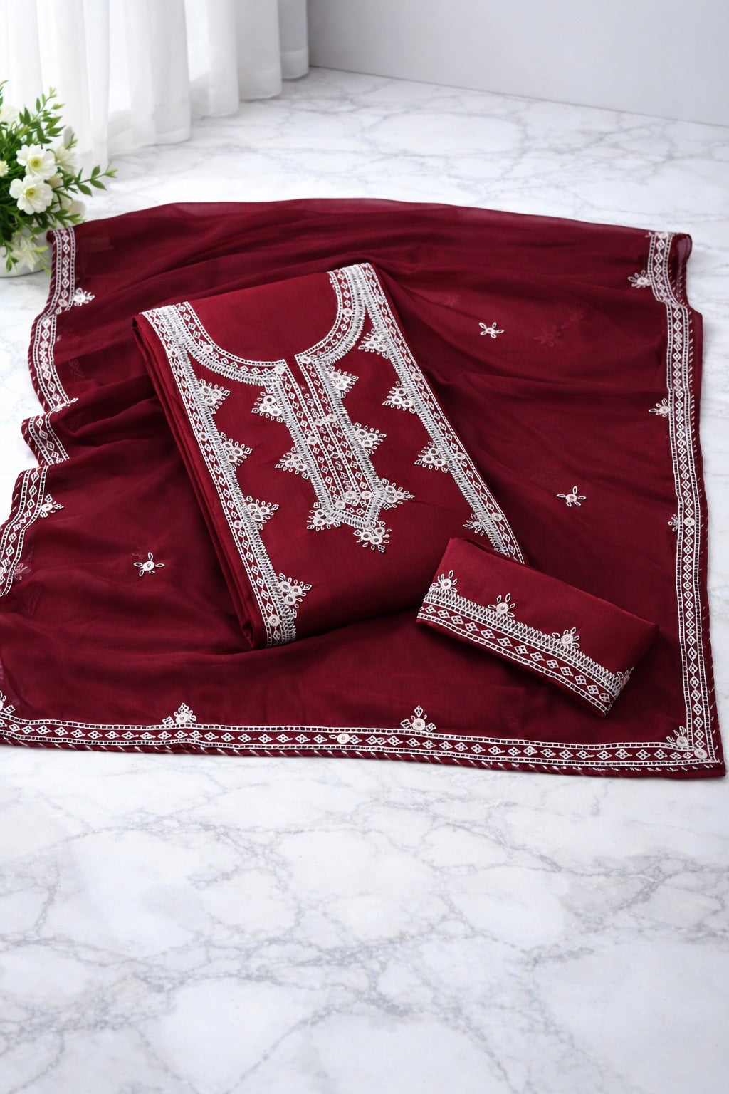Balochi Gala Panel with Handmade Mirror Work 3pc Dress