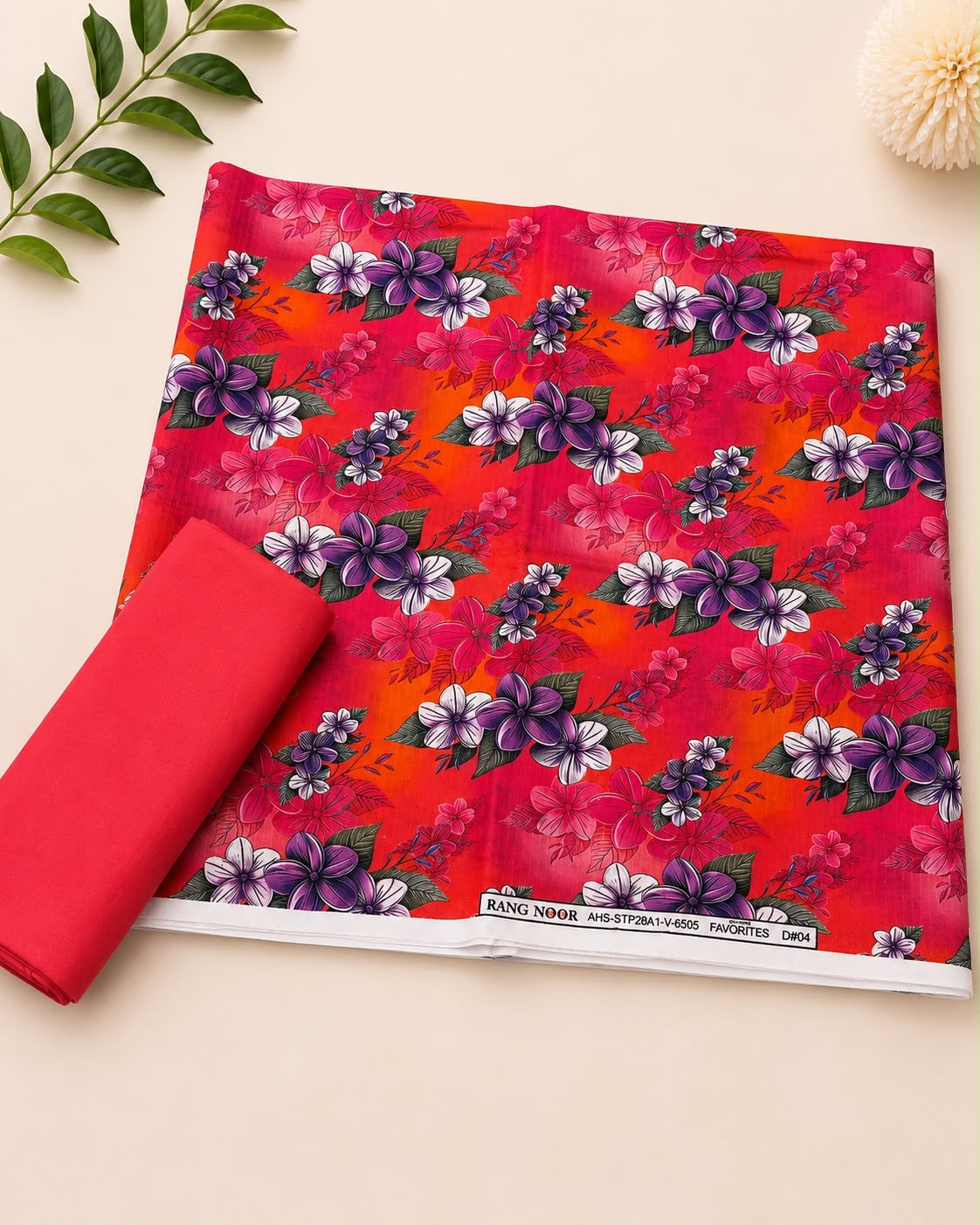 Digital Banadora Printed Lawn Shirt with Plain Dyed Cambric Cotton Trouser | 2 Piece Unstitched Dress 👗