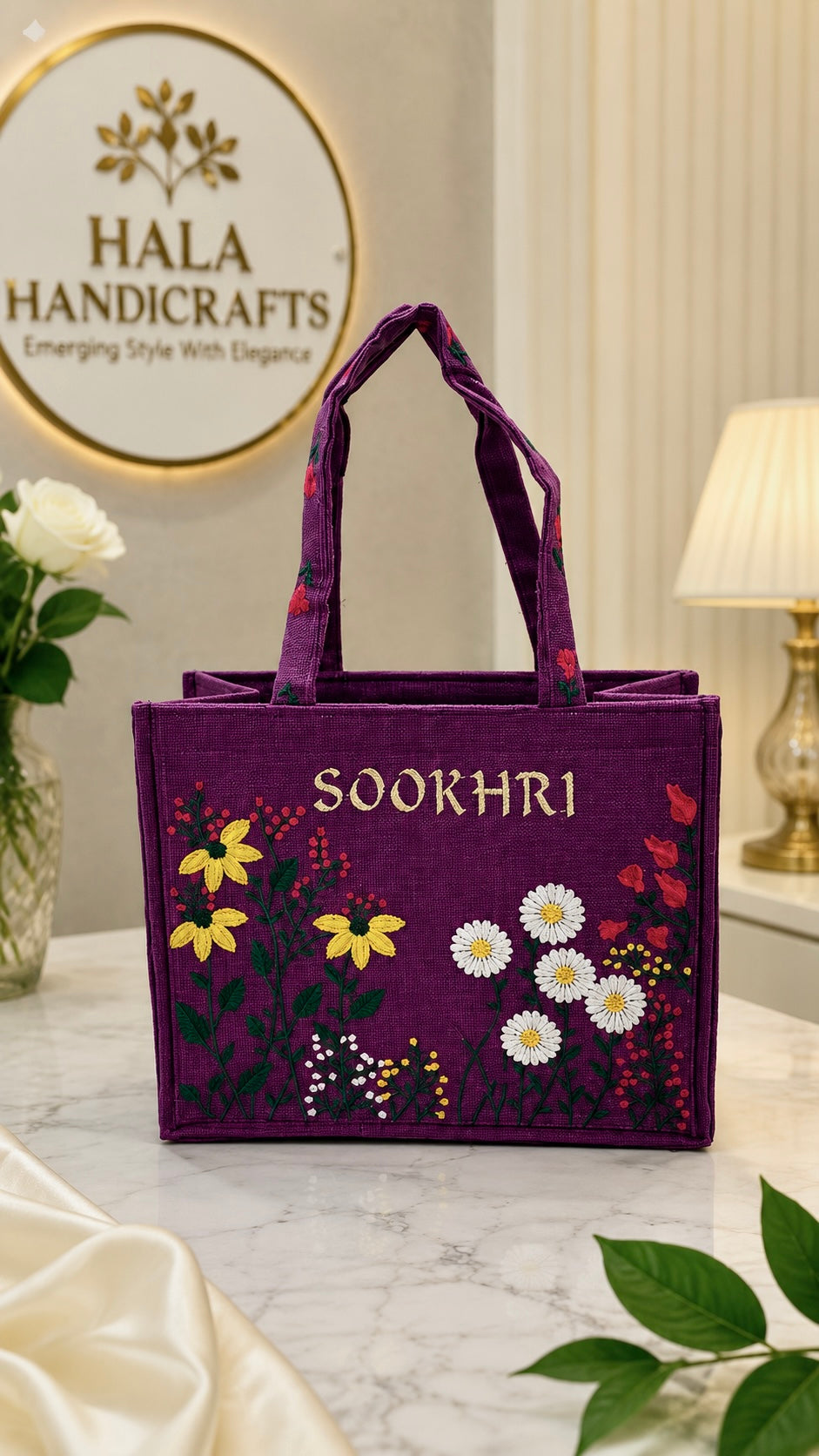 Original Sookhri Jute Fabric Handbags (Large Size)