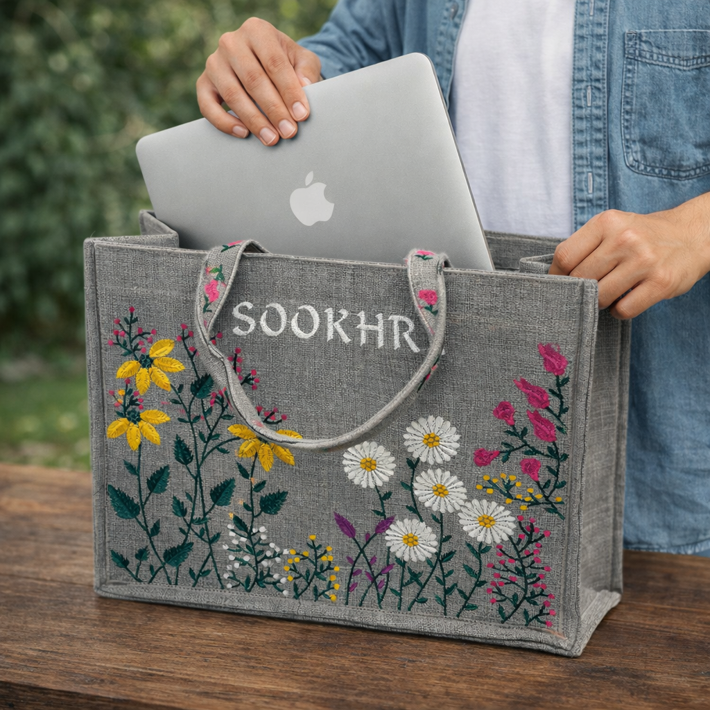 Original Sookhri Jute Fabric Handbags (Large Size)