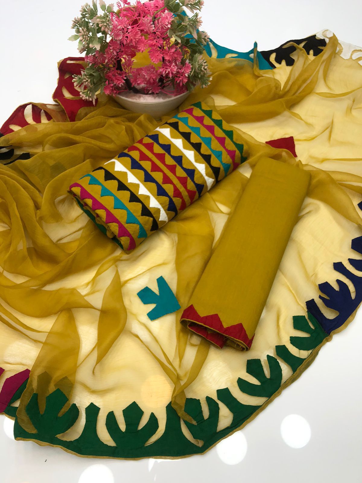 Multi Applic Handwork 3pc Dresses 👗