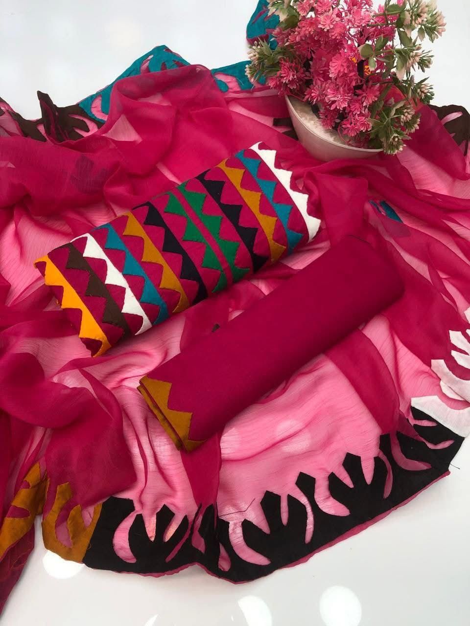 Multi Applic Handwork 3pc Dresses 👗