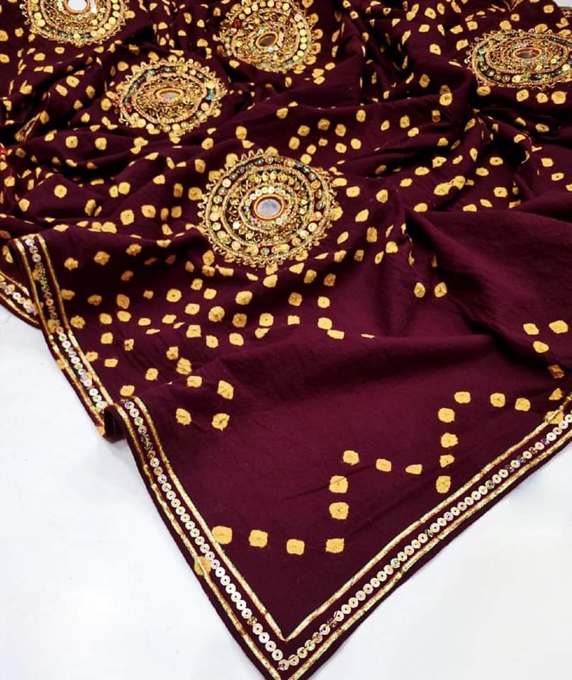 Chunri Gotta Bunches Mirror Work Handmade Fancy Chadder
