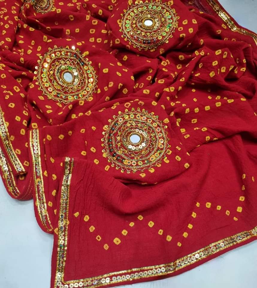 Chunri Gotta Bunches Mirror Work Handmade Fancy Chadder