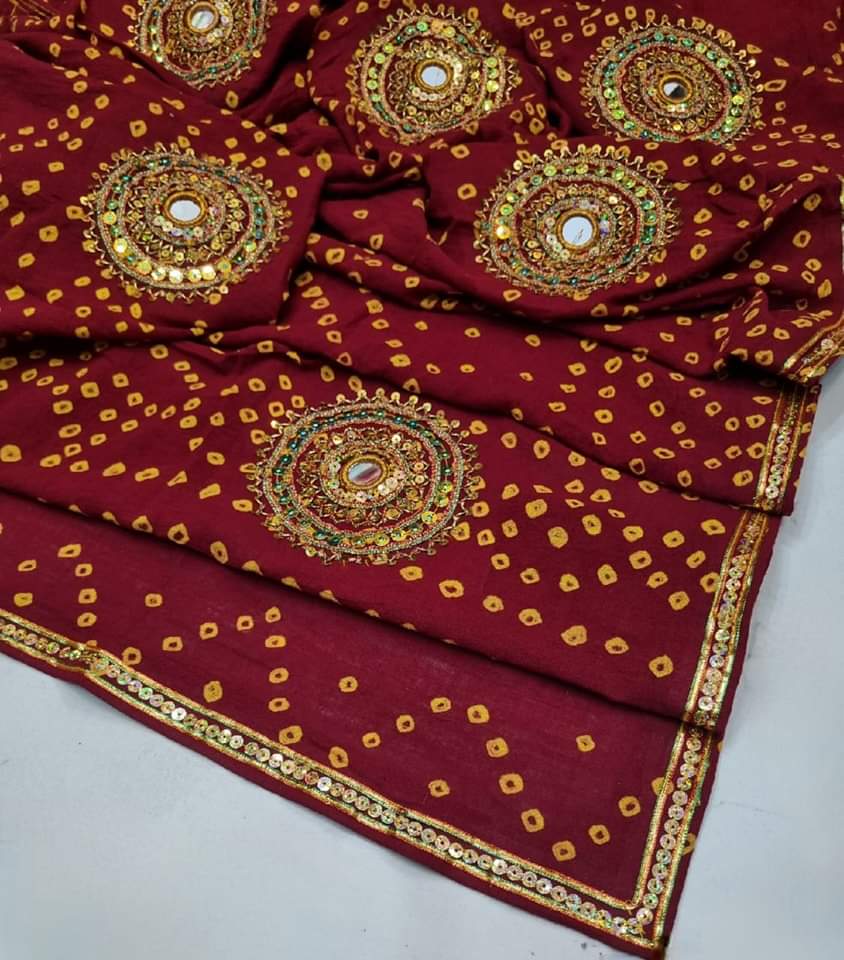 Chunri Gotta Bunches Mirror Work Handmade Fancy Chadder